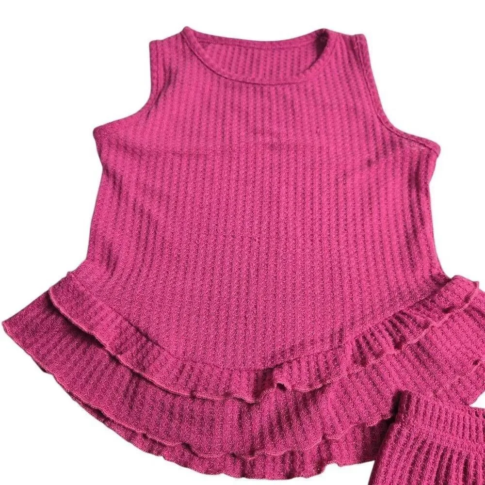 Pink tanktop shorts Matching outfit 130 6/7